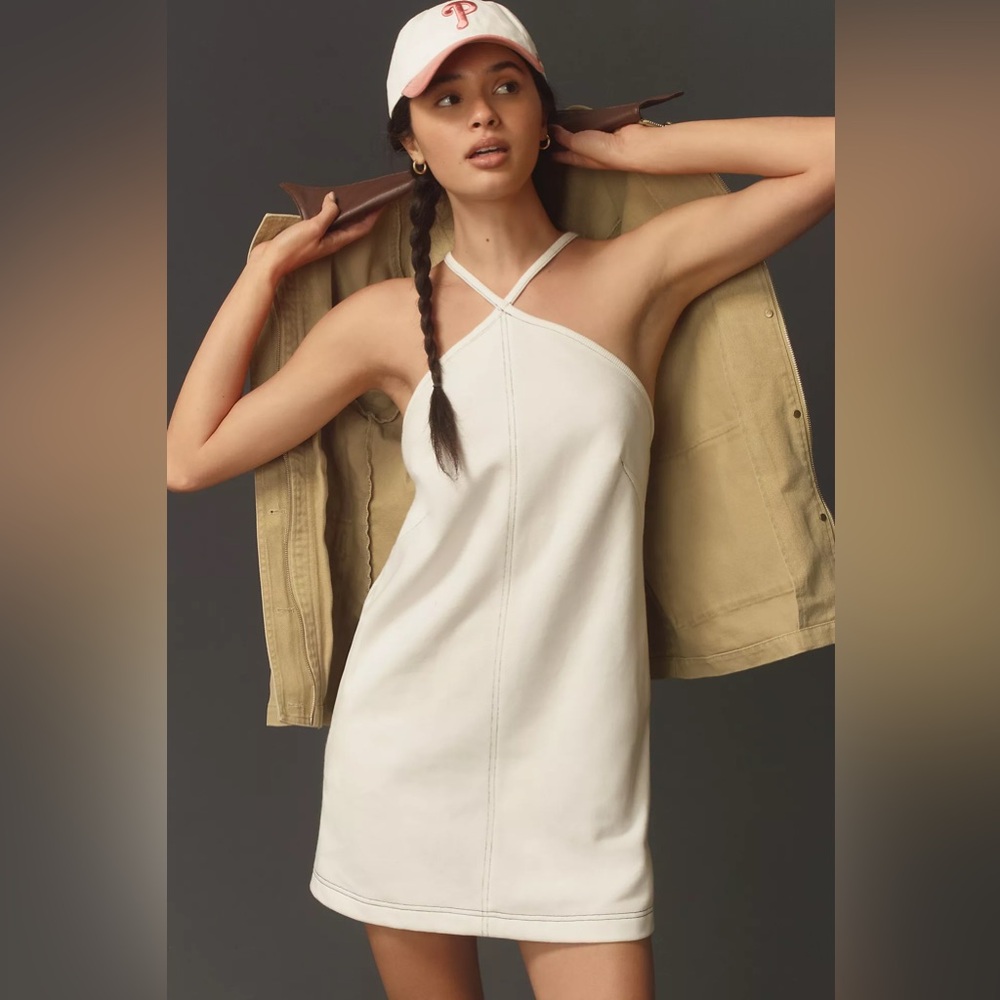 Anthropologie Daily Practice Halter Mini Dress Size Small